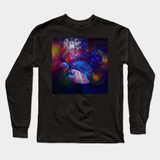 Swirling lines and human palm Long Sleeve T-Shirt